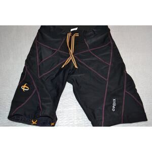 27483 Opedix Gym Shorts Compression Fit Black Nylon Blend Size Small Womens